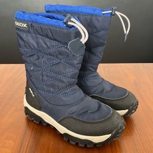 Geox Himalaya kids waterproof snow boots, navy blue, size 11
